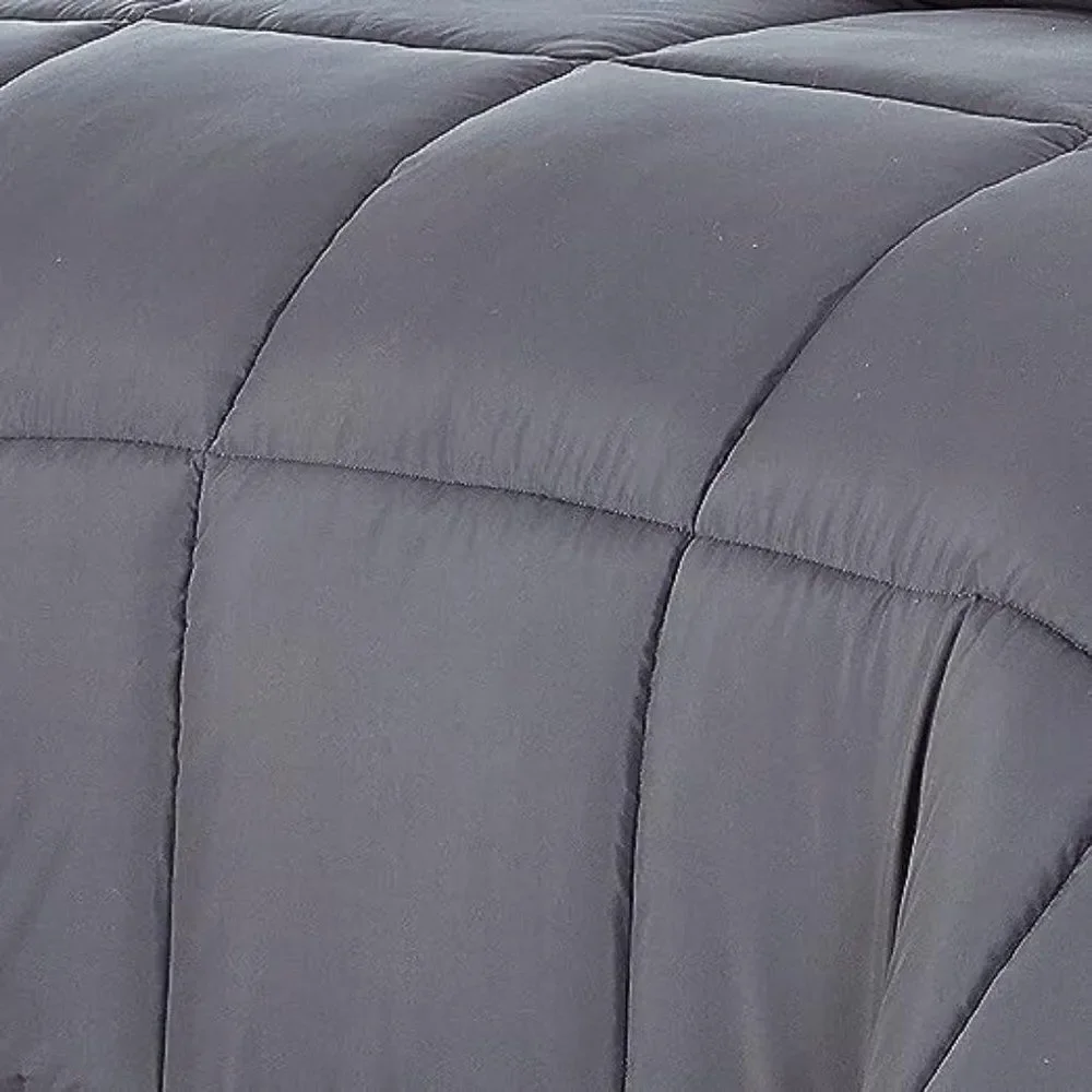 Christies Home Living Gray Down Alternative Comforter Duvet - Twin Size SU181
